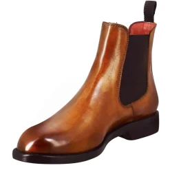 Stivaletto Chelsea Da Donna Liscio In Pelle Colore Marrone Chiaro