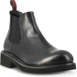 Stivaletto Chelsea Da Donna In Vera Pelle Colore Nero Ultraleggero