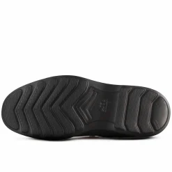 Stivaletto Chelsea Da Uomo In Pelle Martellata Nera E Suola In Gomma Vibram