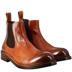 Stivaletto Chelsea Diver Da Uomo In Pelle Lavata Colore Cuoio