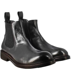 Stivaletto Chelsea Diver Da Uomo In Pelle Lavata Colore Nero