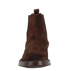 Stivaletto Chelsea In Pelle Scamosciata Colore Marrone Con Fondo Gomma