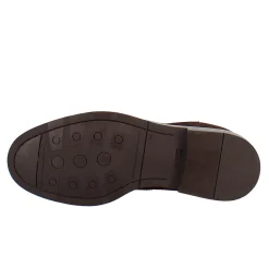 Stivaletto Chelsea In Pelle Scamosciata Colore Marrone Con Fondo Gomma