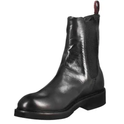 Stivaletto Chelsea Paupa Da Donna In Pelle Lavata Colore Nero