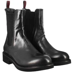 Stivaletto Chelsea Paupa Da Donna In Pelle Lavata Colore Nero