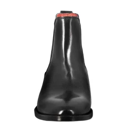 Stivaletto Da Donna Chelsea Liscio Con Tacco Medio In Pelle Colore Nero