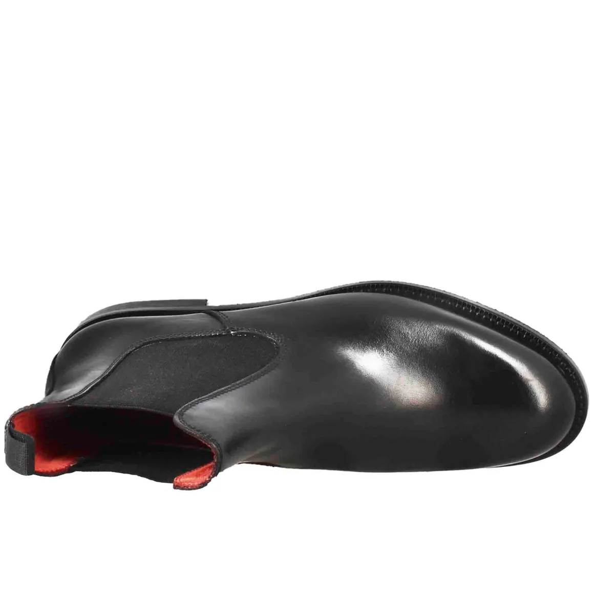 Stivaletto Da Donna Chelsea Liscio In Pelle Colore Nero