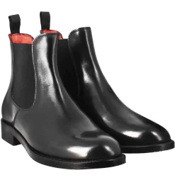 Stivaletto Da Donna Chelsea Liscio In Pelle Colore Nero