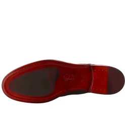 Stivaletto Da Donna Chelsea Con Dettagli Brogue In Pelle Bordeaux