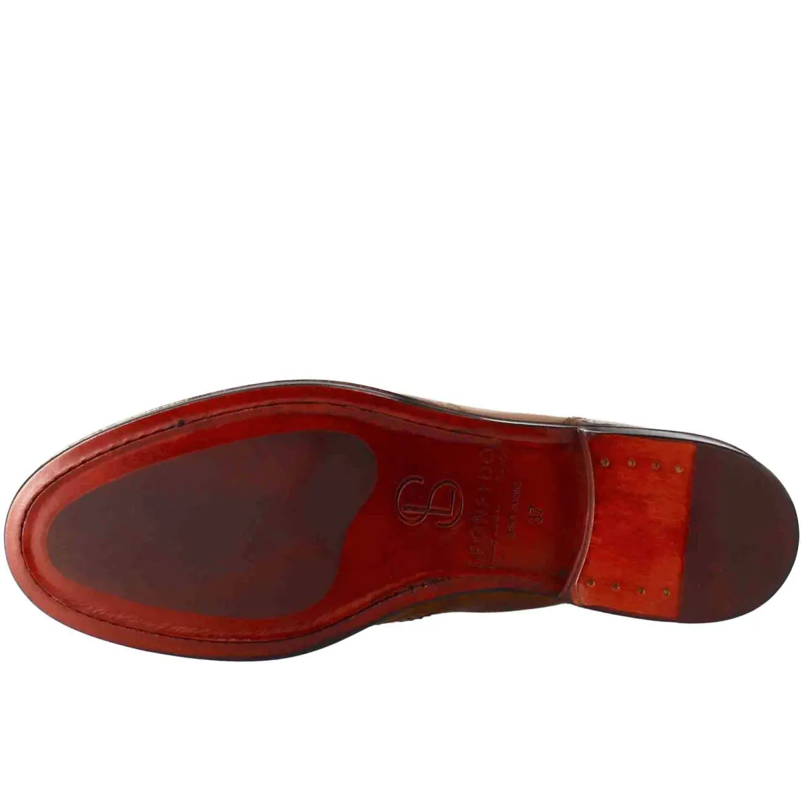Stivaletto Da Donna Chelsea Con Dettagli Brogue In Pelle Marrone Chiaro