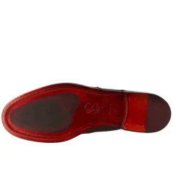 Stivaletto Da Donna Chelsea Con Dettagli Brogue In Pelle Marrone Scuro
