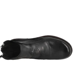 Stivaletto Da Donna In Pelle Lavata Colore Nero Con Doppia Zip