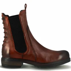 Stivaletto Da Donna In Vera Pelle Colore Marrone Effetto Vintage