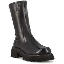 Stivaletto Da Donna In Vera Pelle Colore Nero