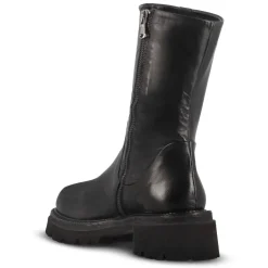 Stivaletto Da Donna In Vera Pelle Colore Nero