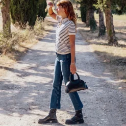 Stivaletto Da Donna In Vera Pelle Colore Nero