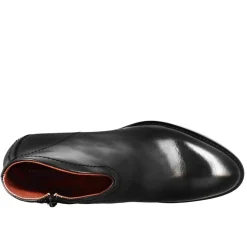 Stivaletto Da Donna Liscio Con Tacco Medio In Pelle Colore Nero