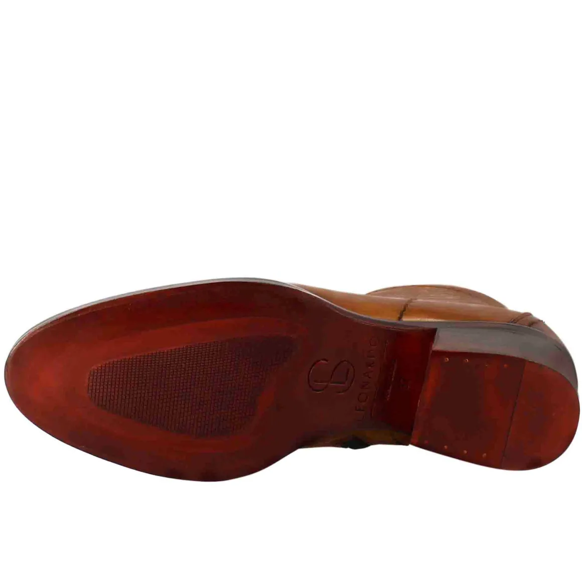 Stivaletto Da Donna Liscio Con Tacco Medio In Pelle Colore Marrone Chiaro