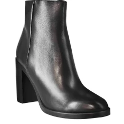 Stivaletto Da Donna Liscio Con Tacco Alto In Pelle Colore Nero
