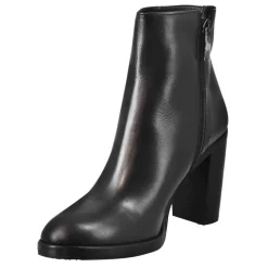 Stivaletto Da Donna Liscio Con Tacco Alto In Pelle Colore Nero