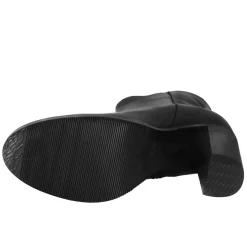 Stivaletto Da Donna Liscio Con Tacco Alto In Pelle Colore Nero
