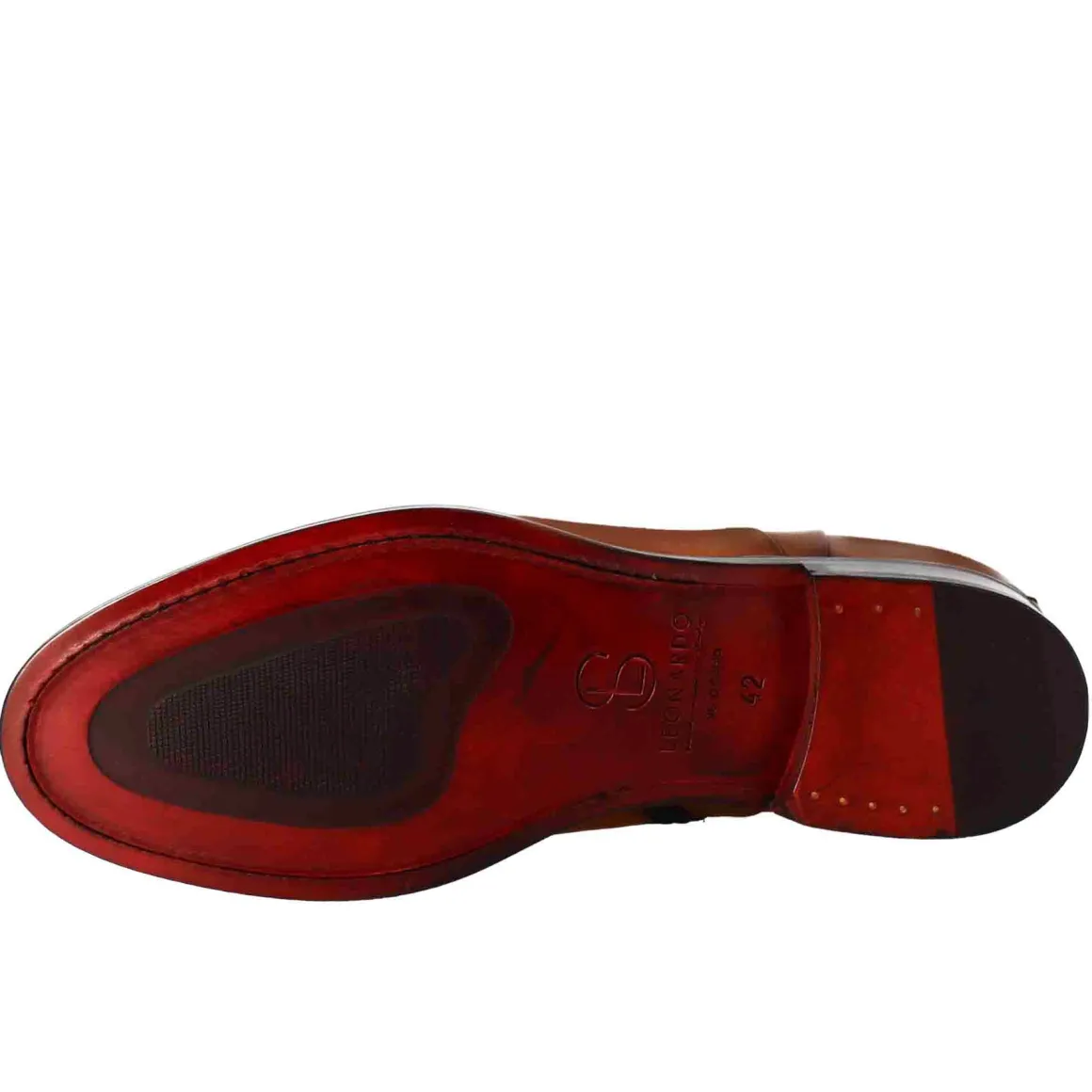 Stivaletto Da Uomo In Pelle Colore Marrone Chiaro Con Chiusura Zip