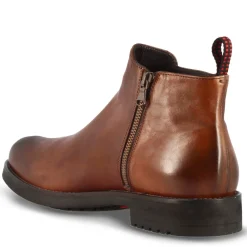 Stivaletto Da Uomo In Pelle Marrone E Suola In Gomma