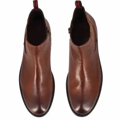Stivaletto Da Uomo In Pelle Marrone E Suola In Gomma