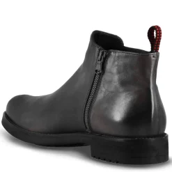 Stivaletto Da Uomo In Pelle Colore Nero E Suola In Gomma