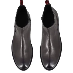 Stivaletto Da Uomo In Pelle Colore Nero E Suola In Gomma