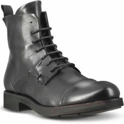 Stivaletto Da Uomo Stile Vintage In Pelle Colore Nero