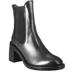 Stivaletto Diver Chelsea Da Donna Con Tacco In Pelle Lavata Colore Nero