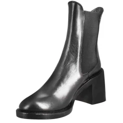 Stivaletto Diver Chelsea Da Donna Con Tacco In Pelle Lavata Colore Nero