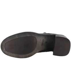 Stivaletto Diver Chelsea Da Donna Con Tacco In Pelle Lavata Colore Nero