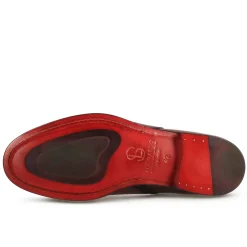 Stivaletto Elegante Alla Caviglia Da Uomo In Pelle Liscia Colore Marrone