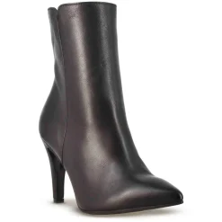 Stivaletto Elegante Da Donna A Punta In Pelle Colore Nero