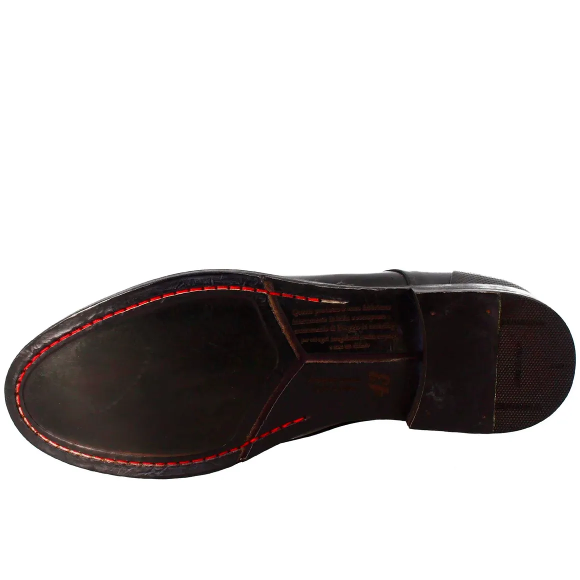 Stivaletto Nero Vintage Elegante Da Uomo In Pelle