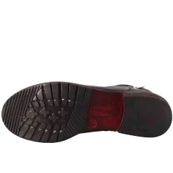Stivaletto Paupa Da Donna In Pelle Lavata Colore Nero Con Doppia Zip