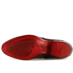 Stivaletto Stile Texano Asimmetrico Da Donna In Pelle Colore Marrone