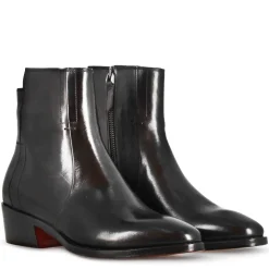 Stivaletto Stile Texano Asimmetrico Da Donna In Pelle Colore Nero