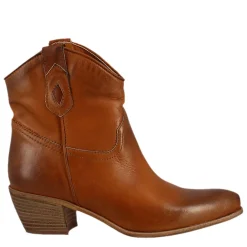 Stivali Texani Bassi Da Donna Sfoderati In Pelle Vintage Marrone