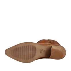 Stivali Texani Bassi Da Donna Sfoderati In Pelle Vintage Marrone