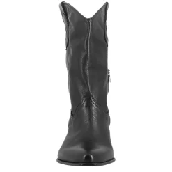 Stivali Texani Da Donna Sfoderati In Pelle Vintage Nera