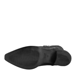 Stivali Texani Da Donna Sfoderati In Pelle Vintage Nera