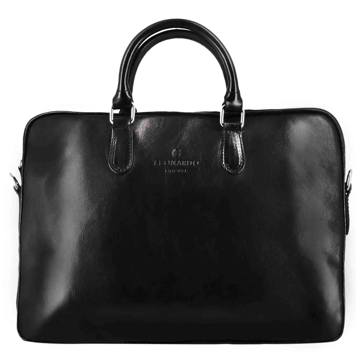 Valigetta Professionale In Pelle Con Tracolla Rimovibile Colore Nero