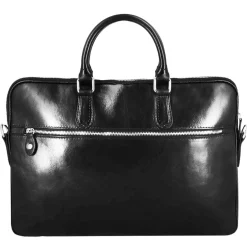 Valigetta Professionale In Pelle Con Tracolla Rimovibile Colore Nero