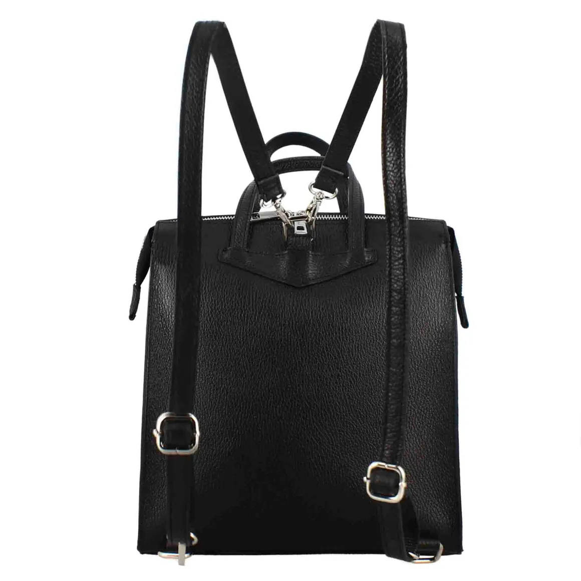 Zainetto Casual Da Donna In Pelle Colore Nero