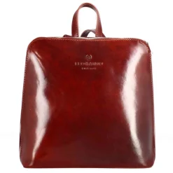 Zainetto Ginevra Da Donna In Pelle Liscia Colore Marrone Con Cerniera