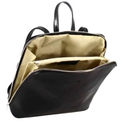 Zainetto Ginevra Da Donna In Pelle Liscia Colore Nero Con Cerniera